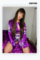 Kawaii Veronica in purple japan kimono, sexy long hair girl 2#