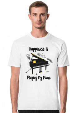 Pianista. Fortepian. Piano. Prezent dla Pianisty. Koszulka dla Pianisty. Muzyk grający na fortepianie