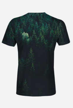 T Shirt Męski Fullprint Las Świerkowy
