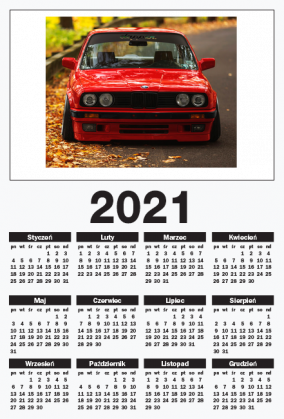 Kalendarz dla fana BMW
