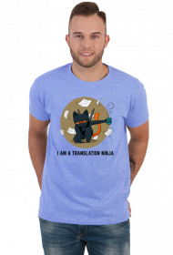 Jasnoniebieski t-shirt/koszulka "I am a translation ninja"