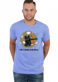 Jasnoniebieski t-shirt/koszulka "I am a translation ninja"