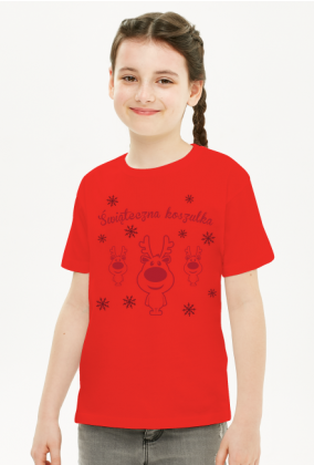 Świąteczna koszulka dla dziewczynki