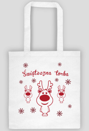Świąteczna torba z reniferami