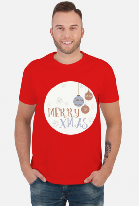 Merry Xmas - koszulka z nadrukiem męska