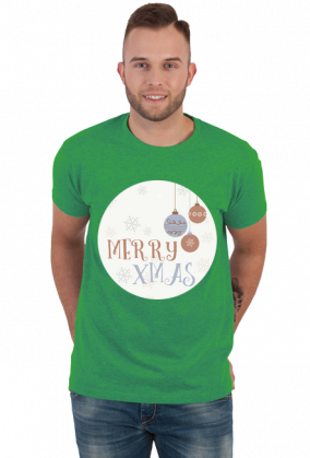 Merry Xmas - koszulka z nadrukiem męska