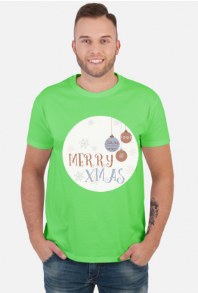 Merry Xmas - koszulka z nadrukiem męska