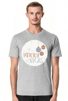 Merry Xmas - koszulka z nadrukiem męska