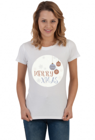 Merry Xmas - damska koszulka świąteczna