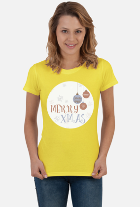 Merry Xmas - damska koszulka świąteczna