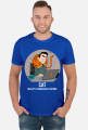 Niebieski t-shirt/koszulka "CAT Quality Assurance Feature"