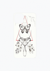 Etui iPhone 11, motyle kwiaty sztuka