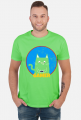 śmieszna koszulka z kotem, koszulka dla gracza, koszulka z nadrukiem, kolorowa koszulka, koszulka męska