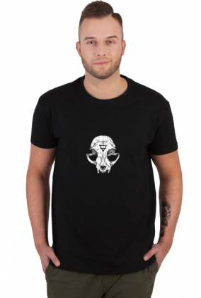 Cat skull koszulka męska