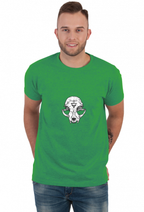 Cat skull koszulka męska