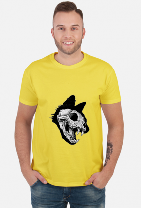 Skull Evil Cat koszulka męska