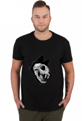 Skull Evil Cat koszulka męska