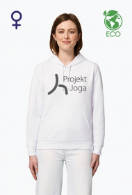 Eco bluza biała logo front