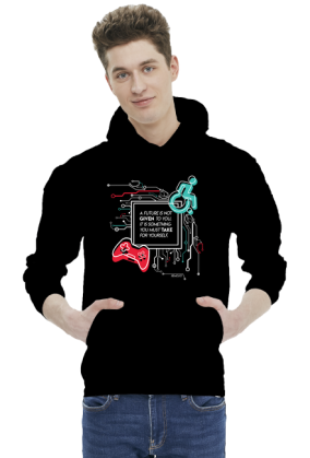 Bluza z Kapturem Cytat Ciemna