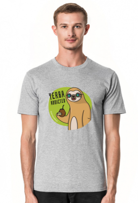 Leniwiec Yerba Addicted - koszulka męska