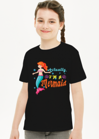 Koszulka dziewczęca z motywem syrenki.