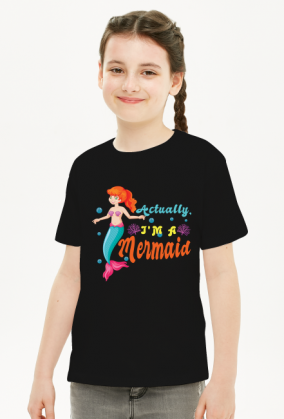 Koszulka dziewczęca z motywem syrenki.