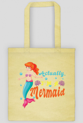 Eco Torba na ramię z motywem syrenki.