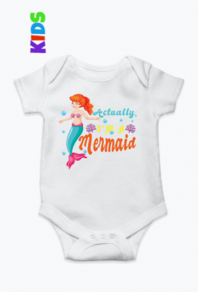 Body niemowlęce z motywem syrenki.