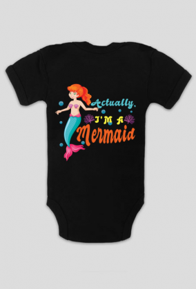 Body niemowlęce z motywem syrenki.