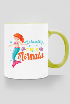 Kubek z motywem syrenki.