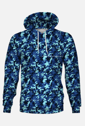 Bluza Camo Niebieska