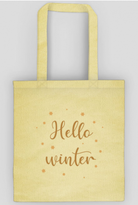 Hello Winter - witaj zimo - torba z nadrukiem