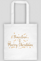 Peace Love and Merry Christmas - świąteczna torba z nadrukiem