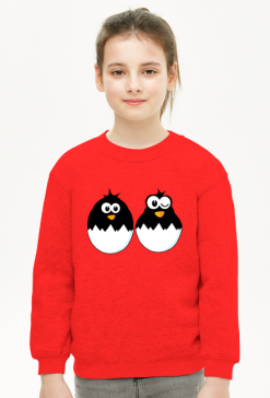 Bluza dziewczęca z motywem ptaków.