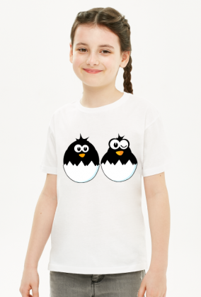 Koszulka dziewczęca z motywem ptaków.