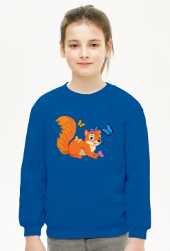 Bluza dziewczęca z motywem wiewiórki.
