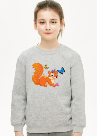 Bluza dziewczęca z motywem wiewiórki.