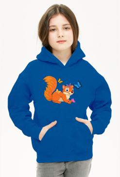 Bluza dziewczęca z motywem wiewiórki.