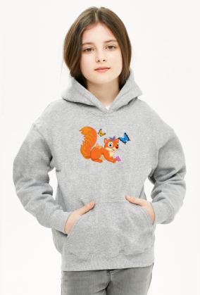 Bluza dziewczęca z motywem wiewiórki.