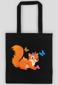 Eko Torba na Ramie z motywem wiewiórki.