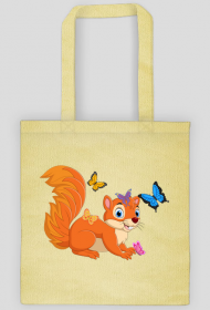 Eko Torba na Ramie z motywem wiewiórki.