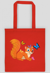 Eko Torba na Ramie z motywem wiewiórki.