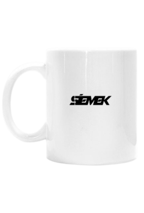 Kubek z czarnym logo