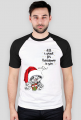 Czarno-Biały Świąteczny T-shirt