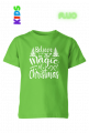 Koszulka dziecięca Fluorestencyjna z motywem świątecznym.