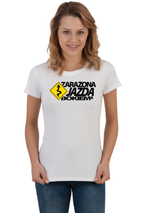 Zarażona jazdą bokiem black logo