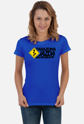 Zarażona jazdą bokiem black logo