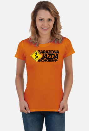 Zarażona jazdą bokiem black logo
