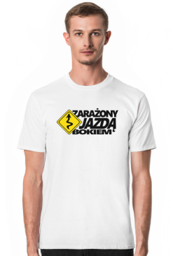 Zarażony jazdą bokiem black logo