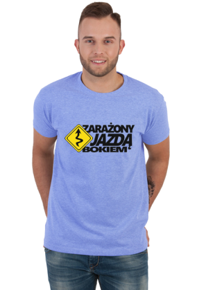 Zarażony jazdą bokiem black logo
